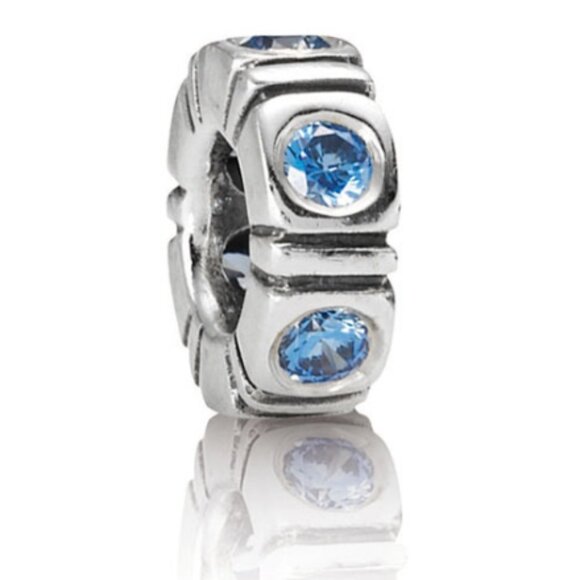 Pandora Jewelry - Pandora Trinity CZ Blue Spacer Charm (790368CZB)